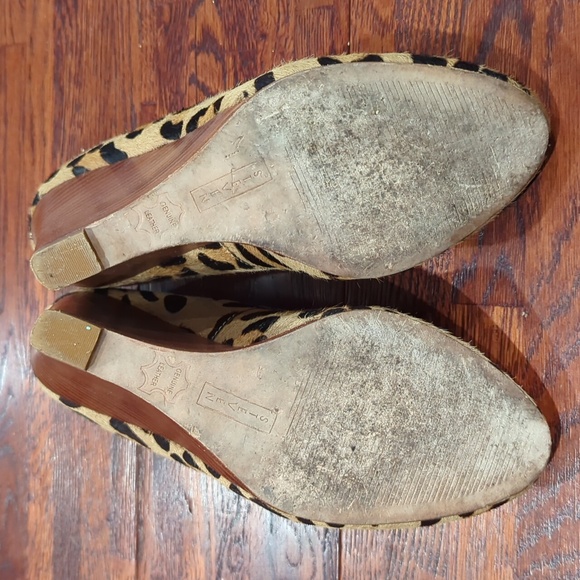 Steven by Steve Madden Leopard Print Wood Heel Wedge size 8 - Picture 5 of 5